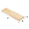 Schody stopień 100x27x4 cm drewniany buk mikrowczep surowy A/B