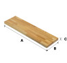 Schody stopień 100x25x3 cm drewniany buk mikrowczep lakierowany bezbarwny A/B