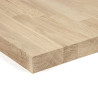 Blat drewniany 100x100x3 cm dąb mikrowczep surowy A/B