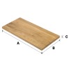 Blat dębowy 350x80x2 cm lity A/B olejowany bezbarwny
