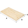 Blat drewniany 200x60x3 cm jesion mikrowczep surowy A/B