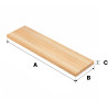 Schody stopień 100x25x3 cm drewniany buk lity olejowany bezbarwny A/B