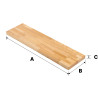 Schody stopień 100x25x4 cm drewniany buk mikrowczep olejowany bezbarwny A/B