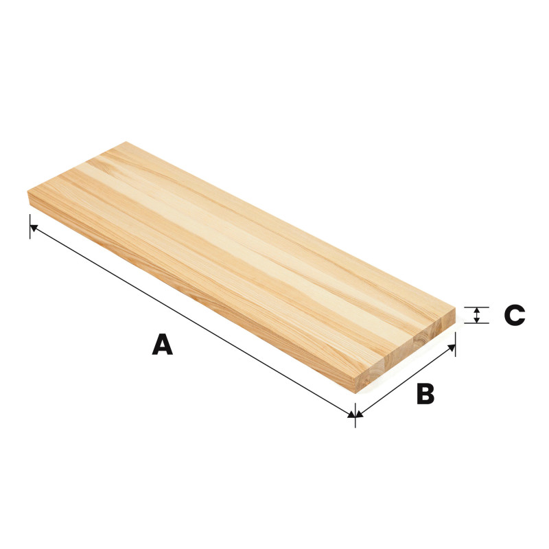 Parapet 100x15x1.9 cm jesionowy lity A/B olejowany bezbarwny