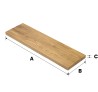 Schody stopień 90x34x3 cm dębowy lity A/B olejowany bezbarwny