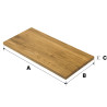 Blat drewniany 100x100x1.9 cm dąb lity lakierowany bezbarwny A/B