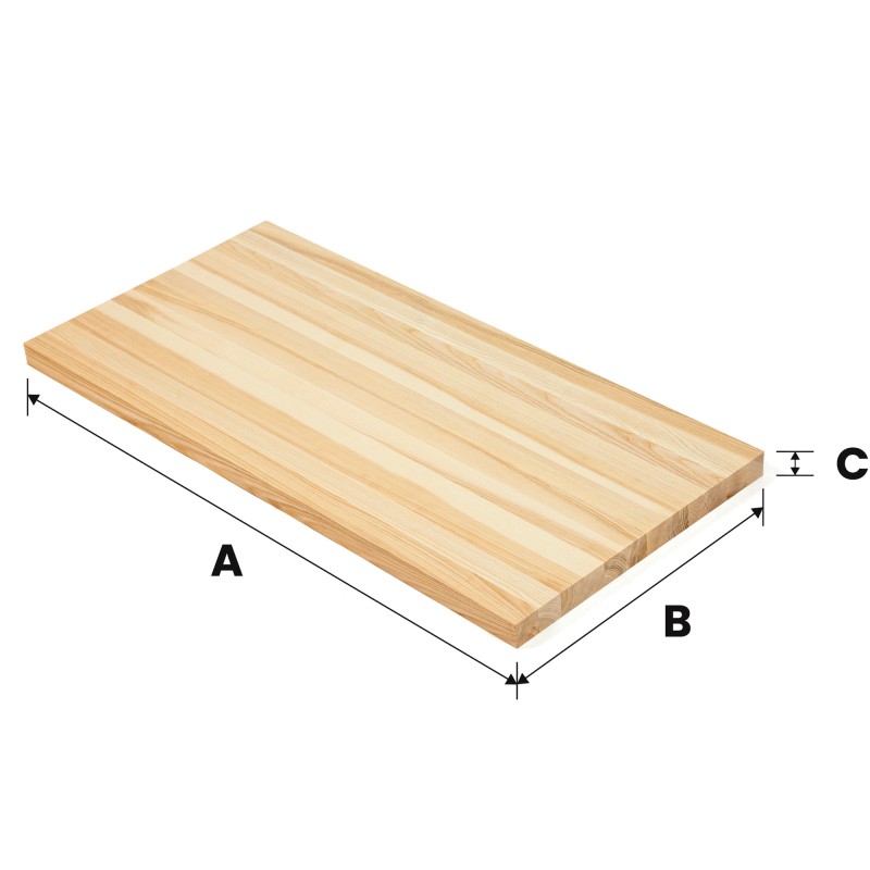 Blat 90x50x4 cm jesionowy lity A/B olejowany bezbarwny Blat 90x50x4 cm jesionowy lity A/B olejowany bezbarwny