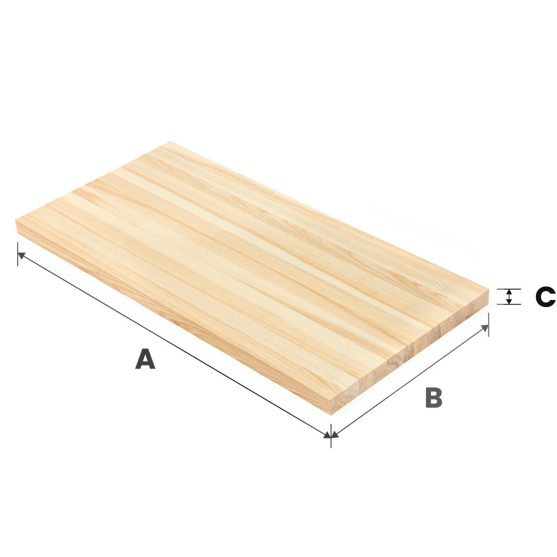 Blat 260x60x3 cm jesionowy lity A/B olejowany bezbarwny