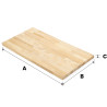 Blat drewniany 100x100x1.9 cm buk mikrowczep surowy A/B