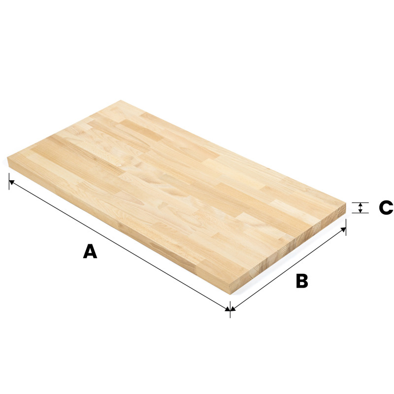 Blat drewniany 100x50x1.9 cm buk mikrowczep surowy A/B