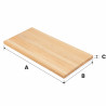 Blat drewniany 100x100x3 cm buk lity olejowany bezbarwny A/B