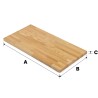 Blat 70x50x4 cm bukowy mikrowczep A/B lakierowany bezbarwny