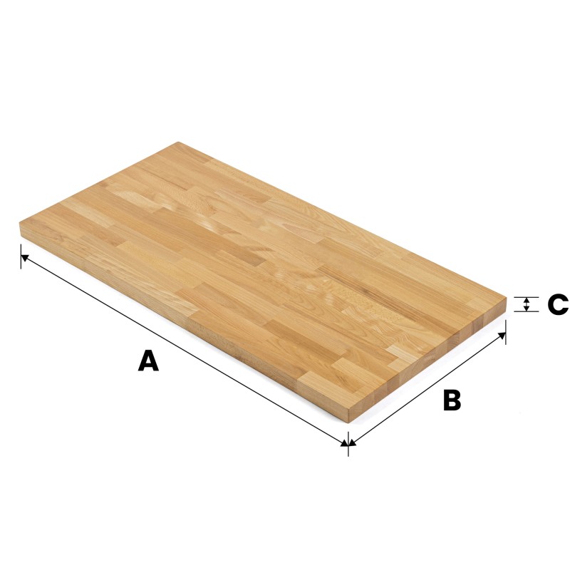 Blat 100x100x3 cm bukowy mikrowczep A/B lakierowany bezbarwny
