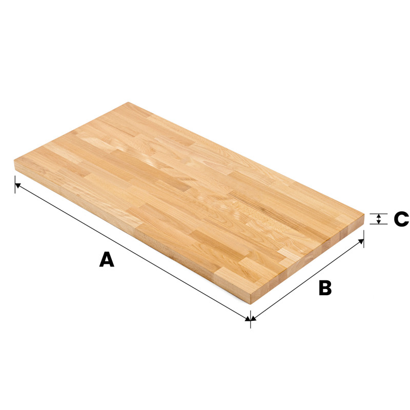 Blat drewniany 100x100x3 cm buk mikrowczep olejowany bezbarwny A/B