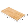 Blat drewniany 100x50x4 cm buk mikrowczep olejowany bezbarwny A/B