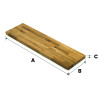 Schody stopień 100x25x3 cm drewniany dąb mikrowczep lakierowany bezbarwny B/B