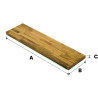 Schody stopień 100x25x4 cm drewniany dąb mikrowczep lakierowany bezbarwny A/B