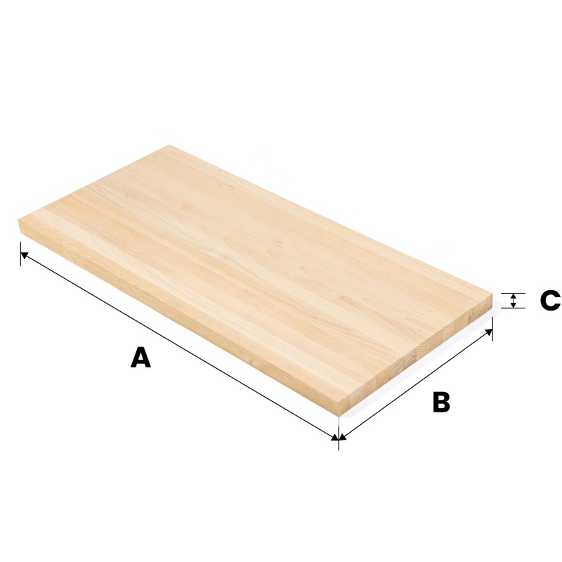 Blat 100x80x3 cm bukowy lity A/B surowy