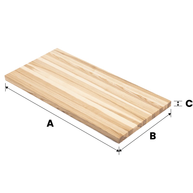 Blat 100x80x3 cm jesionowy lity A/B lakierowany bezbarwny Blat 100x80x3 cm jesionowy lity A/B lakierowany bezbarwny