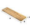 Schody stopień 100x26x3 cm drewniany dąb mikrowczep olejowany bezbarwny B/B