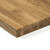 Blat drewniany 190x120x1.9 cm dąb lity lakierowany bezbarwny A/B