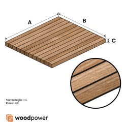 Blat dębowy 150x110x2 cm lity A/B surowy