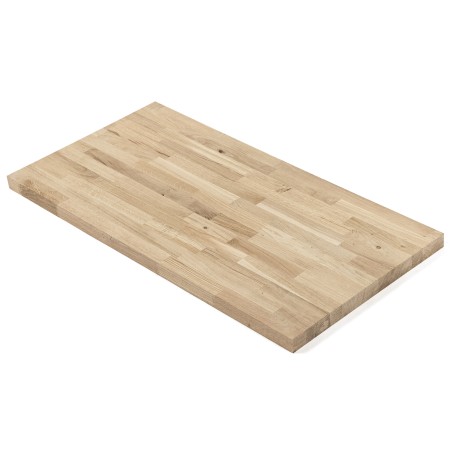 Blat 100x80x4 cm dębowy mikrowczep B/B surowy