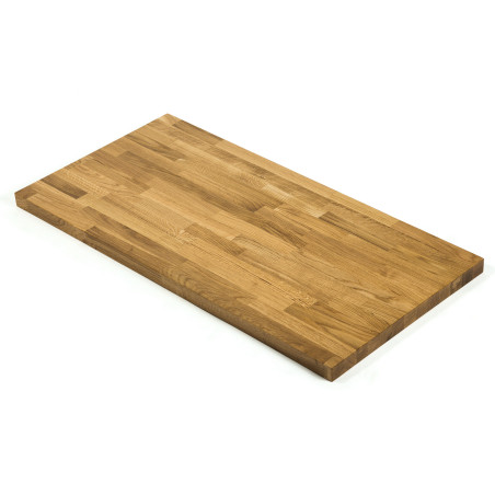 Blat drewniany 100x100x1.9 cm dąb mikrowczep lakierowany bezbarwny A/B