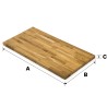 Blat dębowy 150x80x4 cm mikrowczep B/B lakierowany bezbarwny