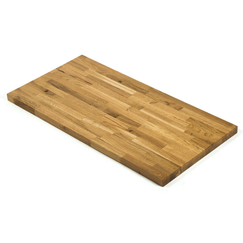 Blat drewniany 60x60x1.9 cm dąb mikrowczep lakierowany bezbarwny B/B