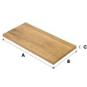 Blat drewniany 100x100x1.9 cm dąb lity olejowany bezbarwny A/B