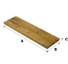 Schody stopień 90x27x3 cm dębowy lity A/B lakierowany bezbarwny