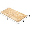 Blat drewniany 120x110x4 cm jesion mikrowczep lakierowany bezbarwny A/B