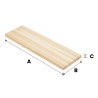 Parapet 90x20x1.9 cm jesionowy lity A/B surowy