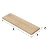 Schody stopień 105x35x3 cm dębowy lity B/B surowy